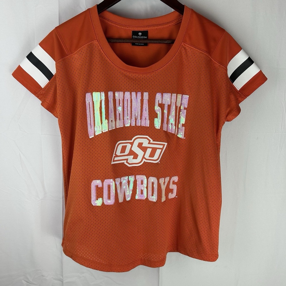 Oklahoma State Cowboys Colosseum Women's‎ Medium Short Sleeve Jersey Shirt